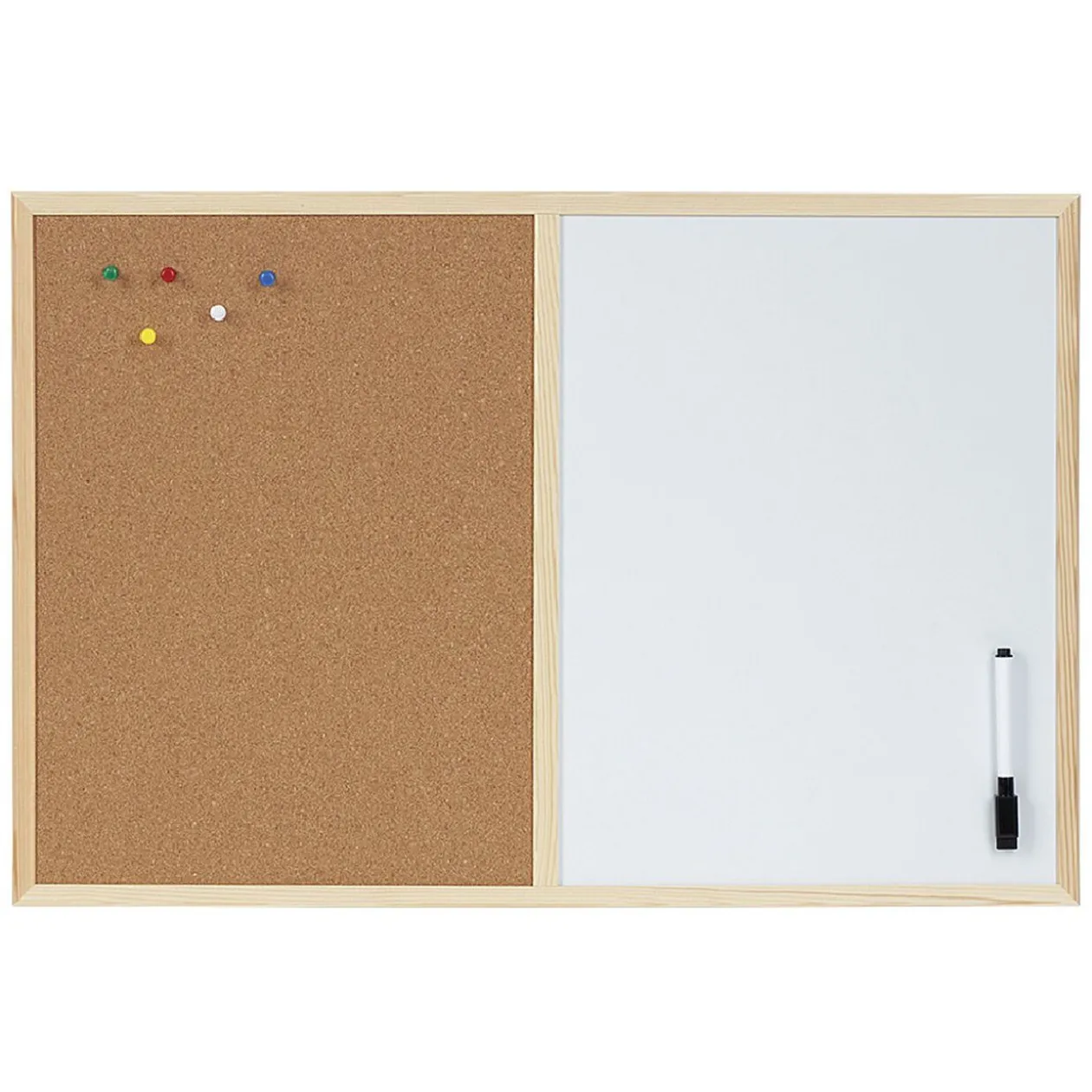 Tableau blanc et liège 2 en 1