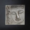 Tableau déco Bouddha noir argenté