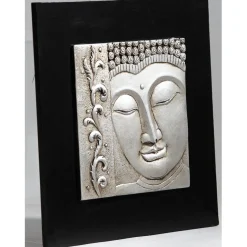 Tableau déco Bouddha noir argenté