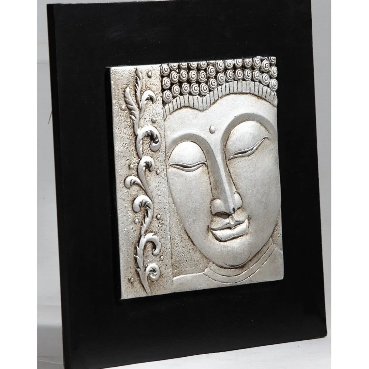 Tableau déco Bouddha noir argenté