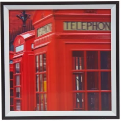Tableau déco 3D motif London cabine téléphonique rouge