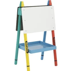 Tableau double face enfant multicolore design crayons