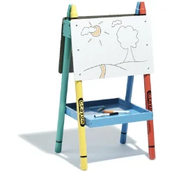 Tableau double face enfant multicolore design crayons
