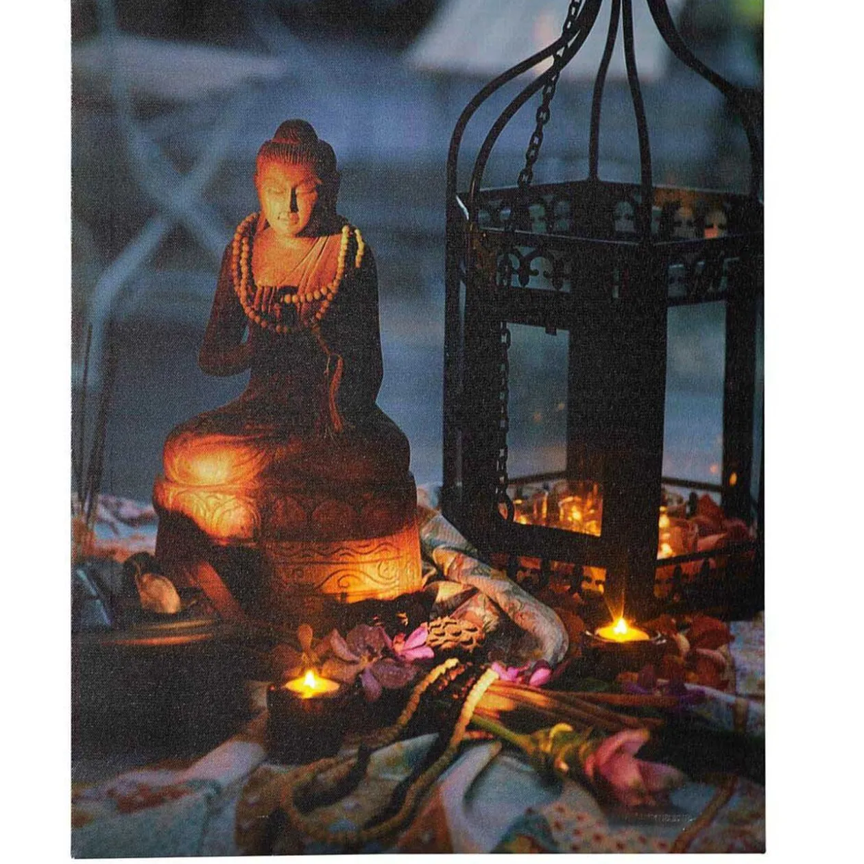 Tableau lumineux LED design Bouddha