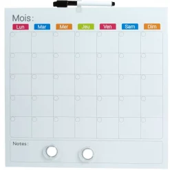 Tableau mémo calendrier avec feutre