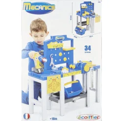 Établi bleu et jaune avec accessoires x34