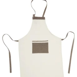 Tablier ajustable marron beige