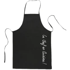 Tablier avec poche noir Le chef en cuisine