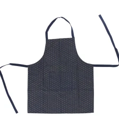 Tablier bleu nuit formes géométriques or