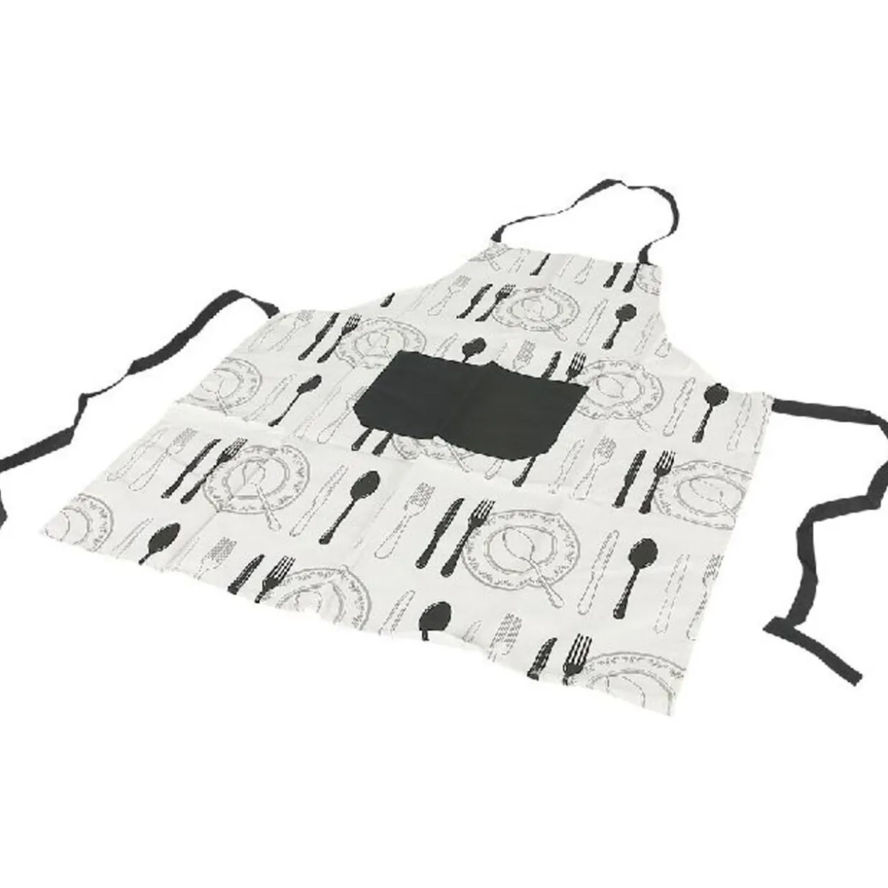 Tablier de cuisine imprimé couverts