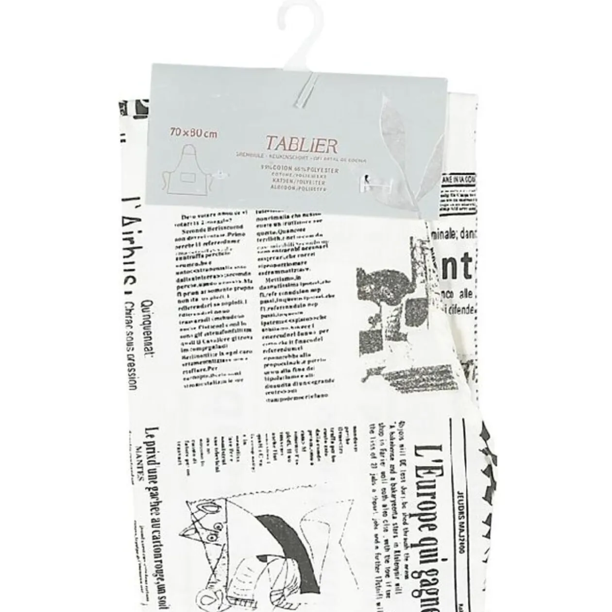 Tablier de cuisine journal
