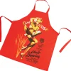Tablier rouge en coton pin up Route 66