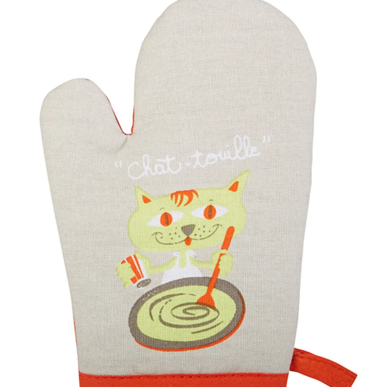 Tablier toque et manique enfant Chat touille