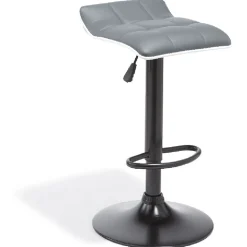 Tabouret de bar Majestik noir et blanc