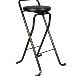 Tabouret de bar pliant noir