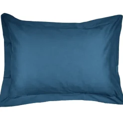 Taie d oreiller bleu gris avec volant