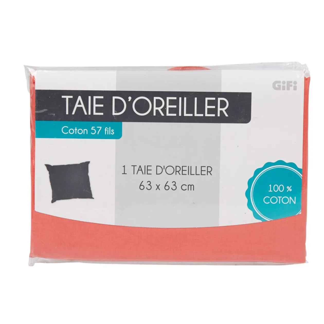 Taie d oreiller corail