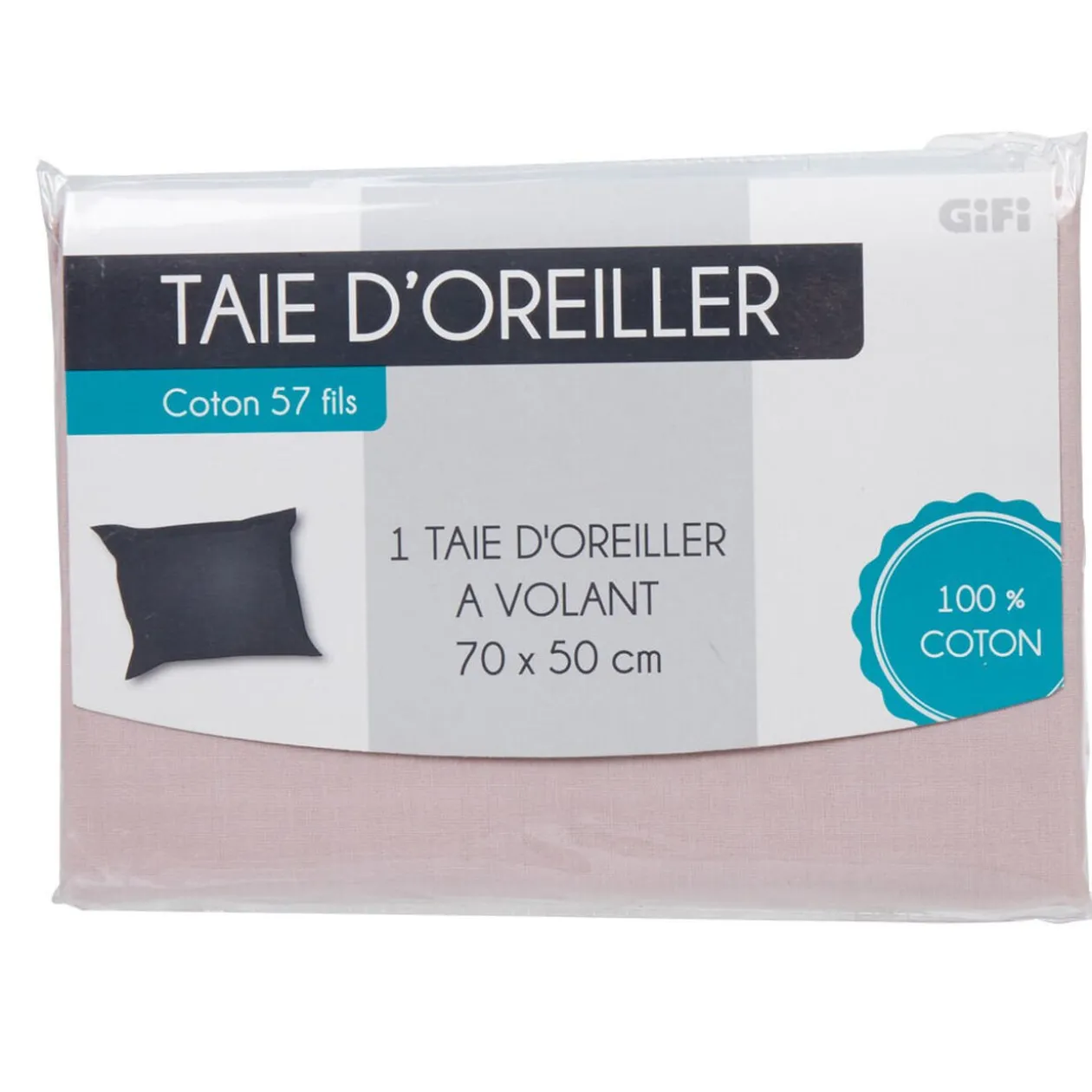 Taie d oreiller rose avec volant