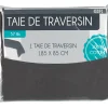 Taie de traversin grise foncé