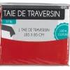 Taie de traversin rouge