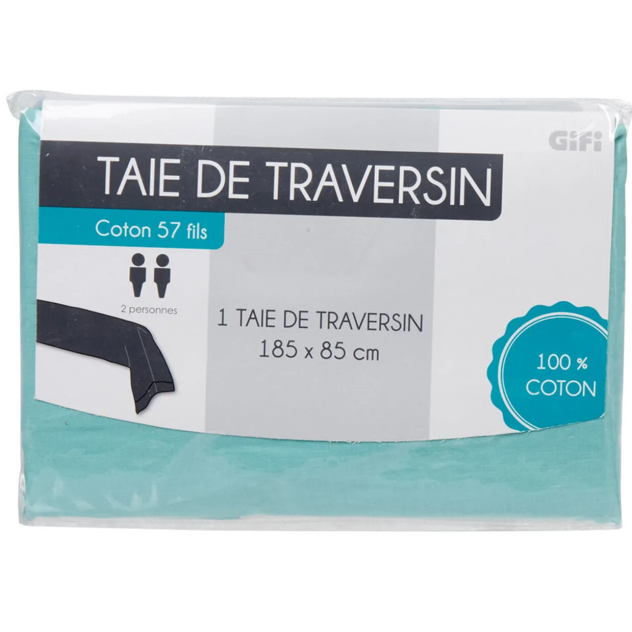 Taie de traversin vert d eau