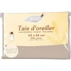 Taie oreiller taupe 63x63