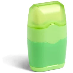 Taille crayon gomme 2en1 bleu ou vert