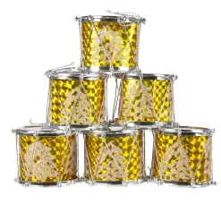 Tambour à suspendre Noël doré X6