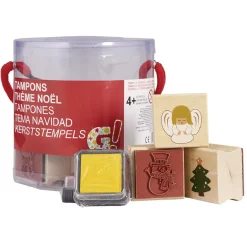 Tampon de Noël en bois x8