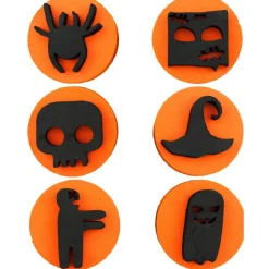 Tampon mousse double face Halloween x6