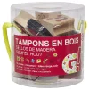 Tampons en bois + 3 encriers