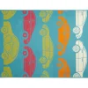 Tapis chambre enfant bleu design voiture