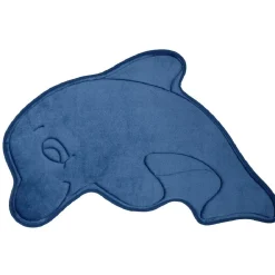 Tapis dauphin bleu velours