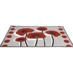 Tapis de cuisine design coquelicot