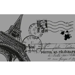 Tapis de cuisine design timbre