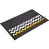 Tapis de cuisine noir motif zigzag