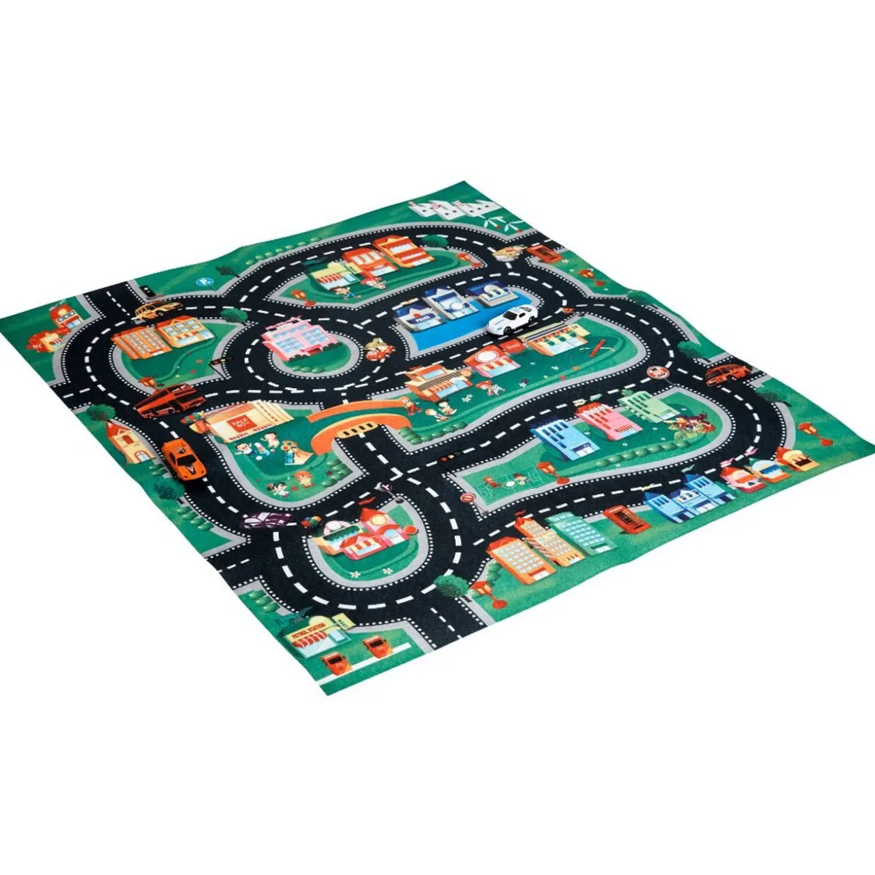 Tapis de jeu avec 2 vehicules