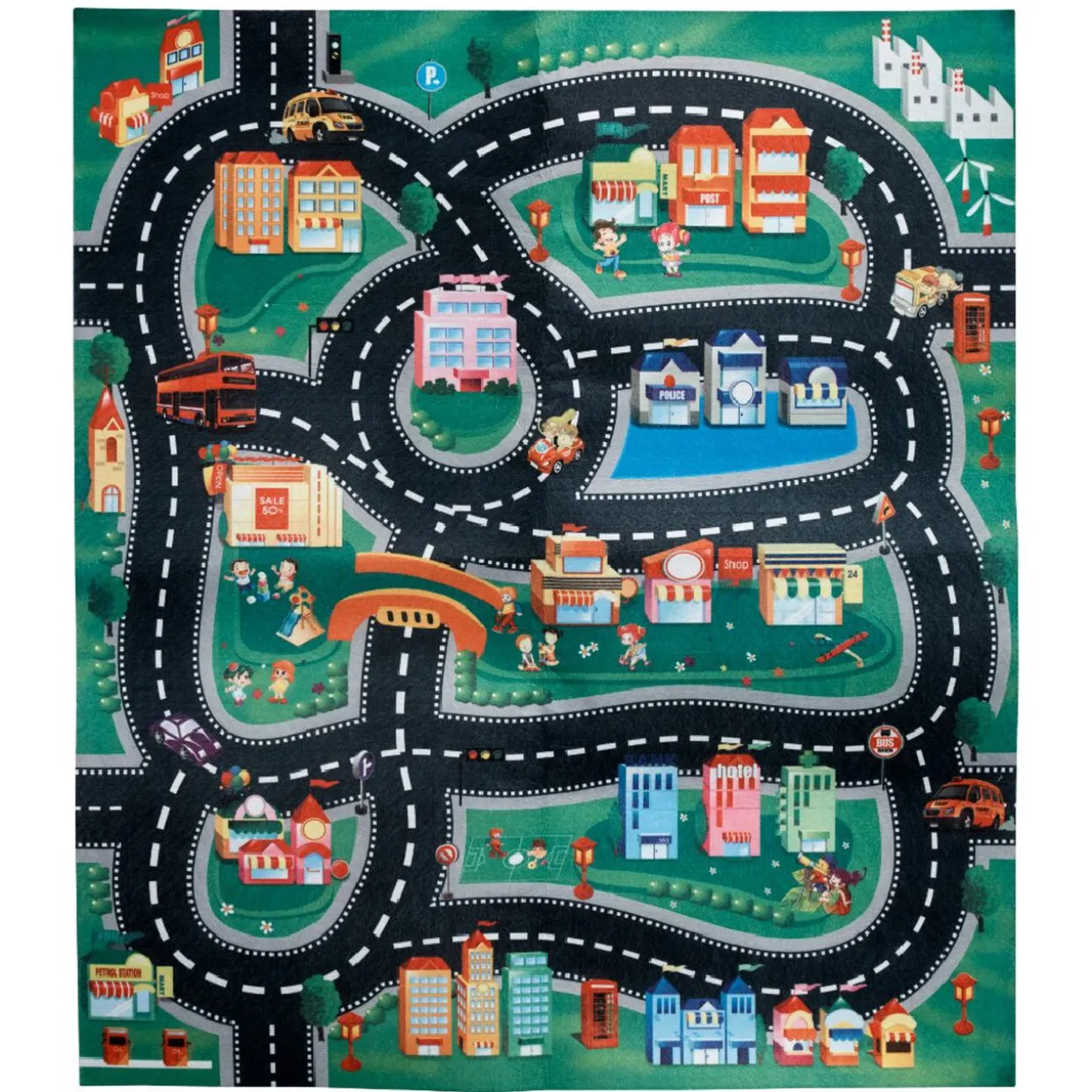 Tapis de jeu avec 2 vehicules
