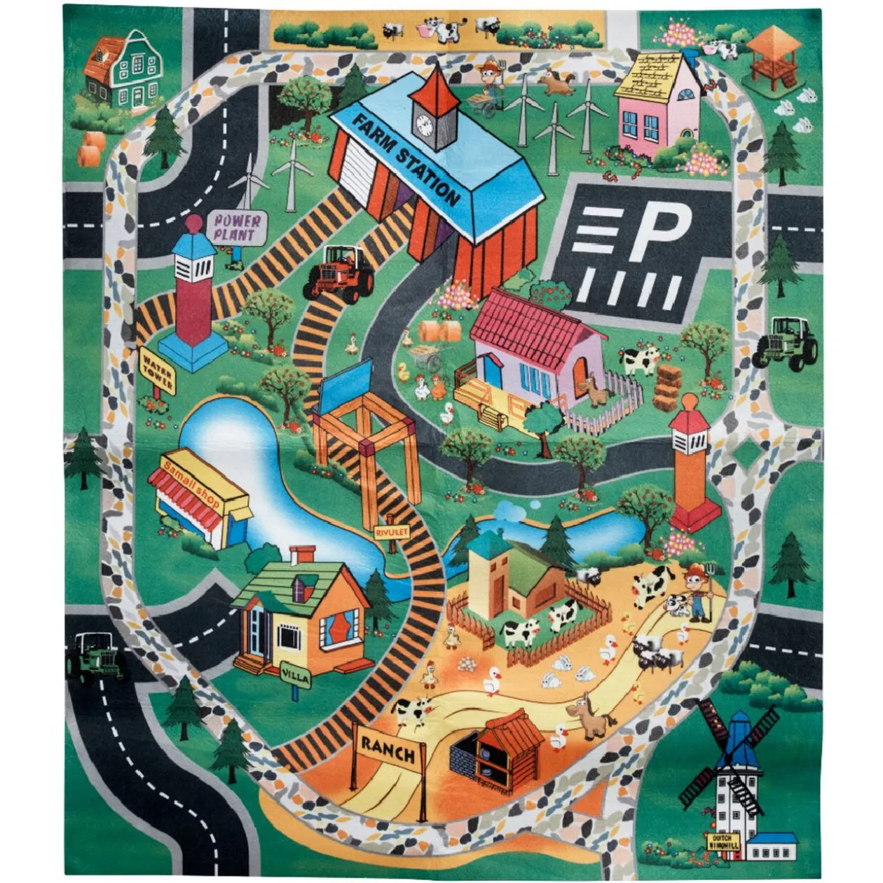 Tapis de jeu avec 2 vehicules