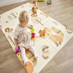Tapis de jeu enfant thème animaux 177x197cm