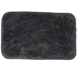 Tapis effet fourrure gris