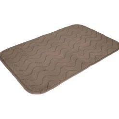Tapis effet fourrure taupe