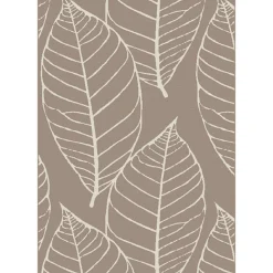 Tapis effet tissé design Feuilles