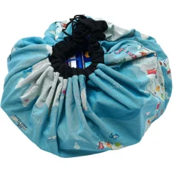 Tapis enfant 2 en 1 : tapis de jeu double face et sac de rangement
