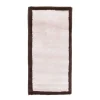 Tapis Light uni beige contour marron