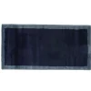 Tapis Light uni bleu contour gris