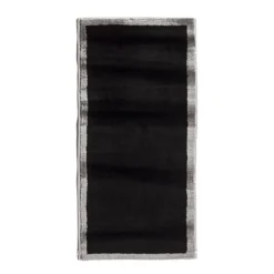 Tapis Light uni noir contour gris