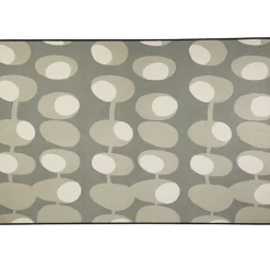 Tapis polycoton gris design cercles