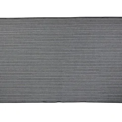 Tapis polycoton rayé noir bleu