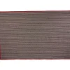 Tapis polycoton rayé rouge
